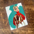 Pin Up Girl Christmas Mistletoe Decorating - Metal Personalised Art Wall Sign