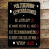 Pub Telephone Answering Service - Price List  - Metal Advertising Wall Sign