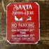 Santa Stop Here  - Metal Vintage Wall Sign