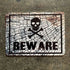 Skull Beware - Metal Sign Plaque