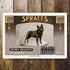 Spratt'S Dog Food Patent Puppy Biscuits Schipperke - Metal Advertising Wall Sign