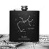 Star Constellation Matte Black Hip Flask