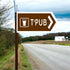 T'Pub Pub Bar Tavern Inn Arrow Direction Street  -  Metal Wall  Sign