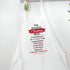 Personalised Family Christmas Menu Canvas Apron