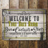 Welcome To Name Yours Bar Name , Home Bar -  Metal Wall Sign