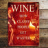 Wine How Classy People Get Wasted - Pin Up Girl - Metal Travel Wall Sign