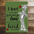 Wizard Of Oz Tin Man Loved - Metal Plaque Wall Sign